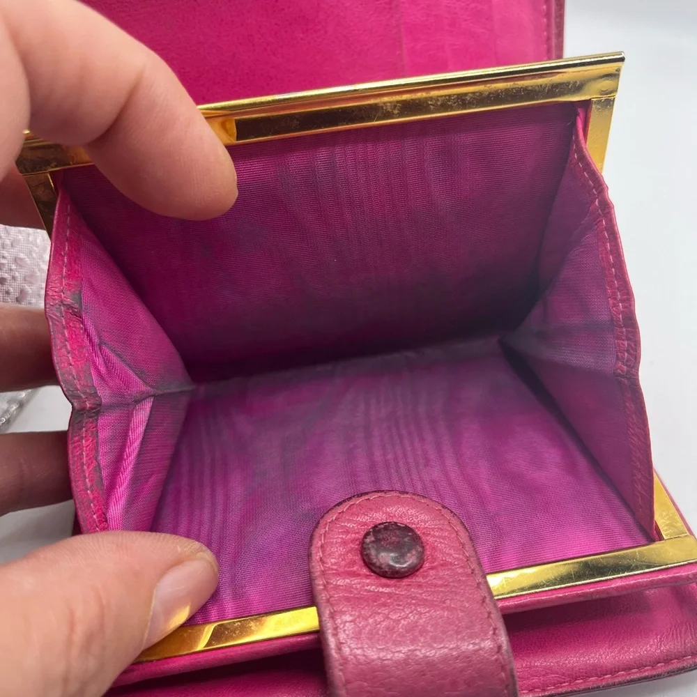 Chanel Pink Caviar Leather Wallet with Iconic CC Logo